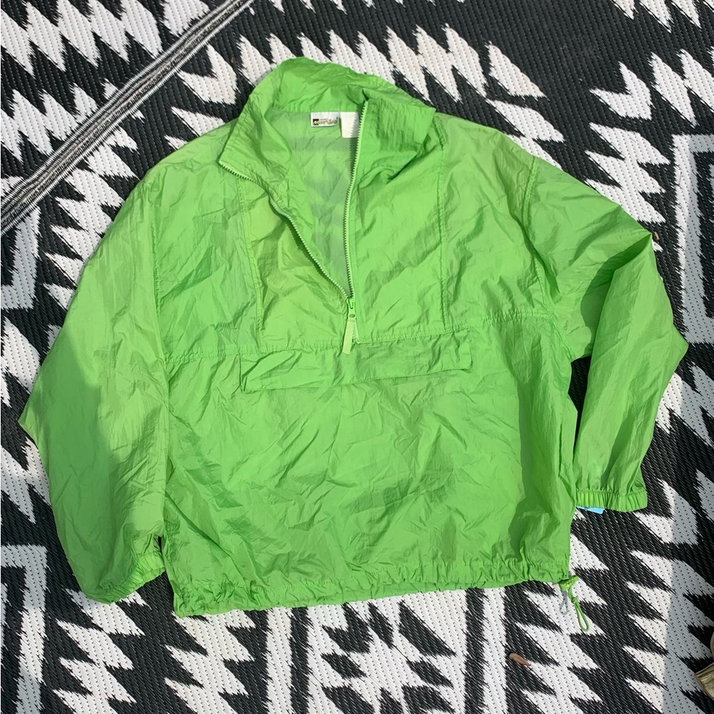Jaques Moret Vintage Lime green packable Windbreaker